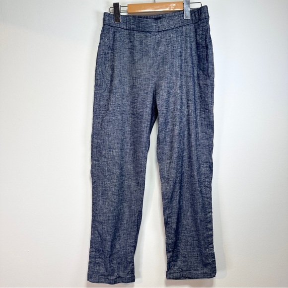 Theory | Linen Blend Thorina Cropped Pull-On Pants | Size 4 - Picture 3 of 7